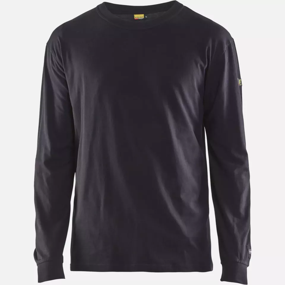 Blaklader 348317378900, Flame Resistant Long Sleeve T-Shirt, Navy Blue, image 1, gallery thumbnail