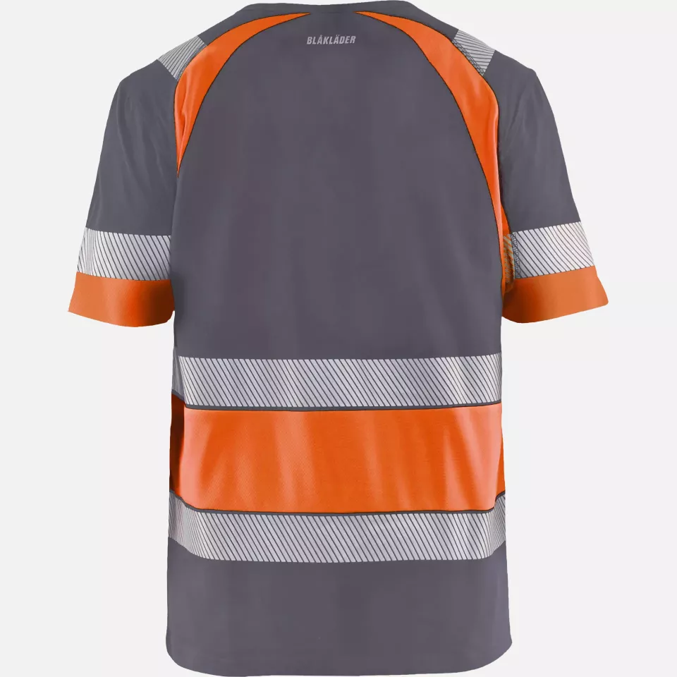 Blaklader 342110309653, High Vis T-Shirt, Mittelgrau/Orange, image 4, gallery thumbnail