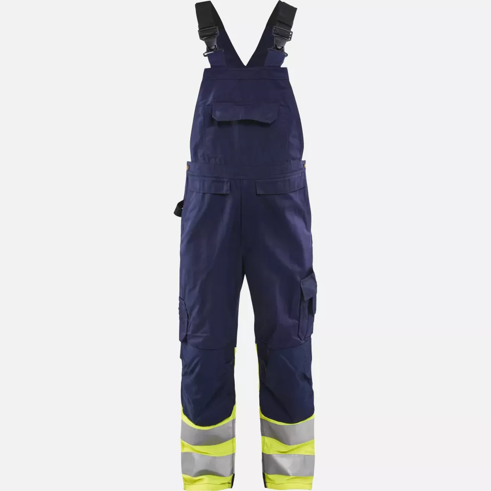 Blaklader 266218008933, High Vis Bib and Brace, Navy/ Yellow, image 1, gallery thumbnail