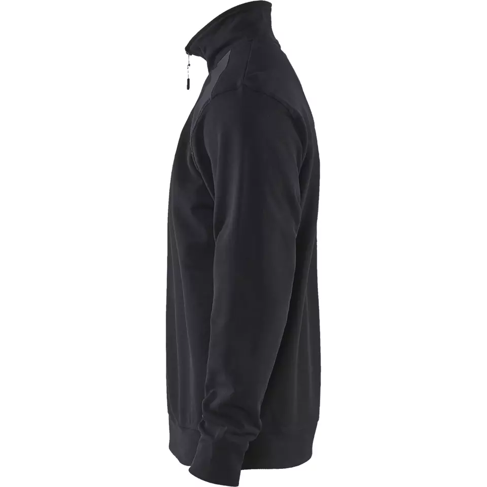 Blåkläder 335311589996, Two-Tone Half-Zip Sweatshirt, Black/Medium Grey, image 2, gallery thumbnail
