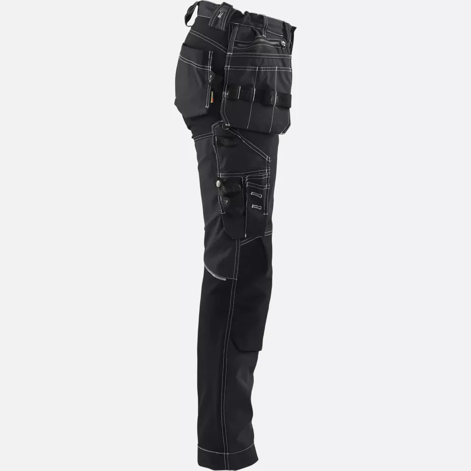 Blaklader 713013709900, Ladies Stretch Craftsman Work Trousers, Black, image 2, gallery thumbnail