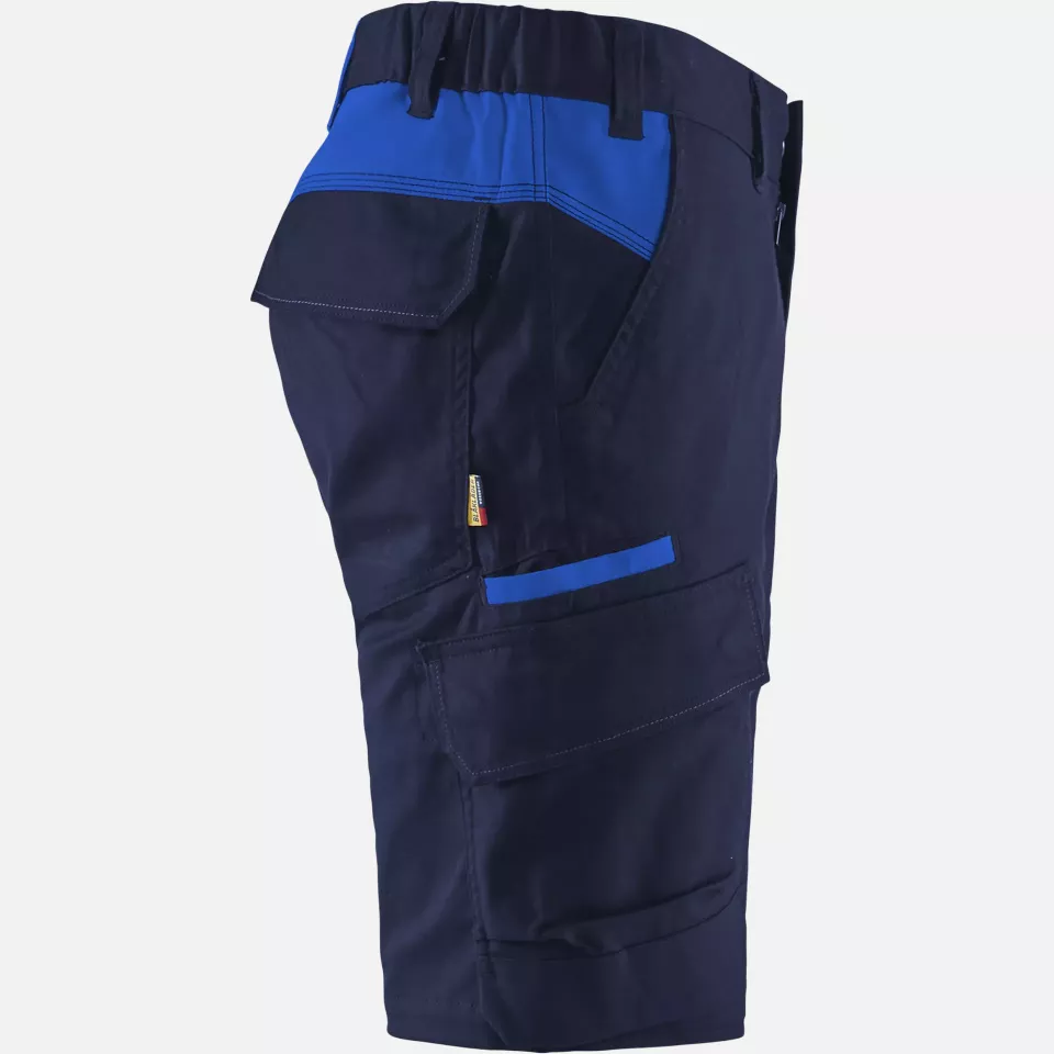 Blaklader 144618328985, Industry Stretch Shorts, Navy/Royal Blue, image 2, gallery thumbnail
