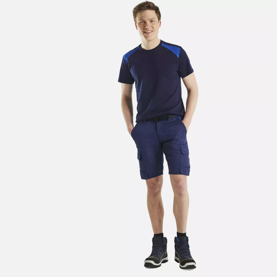 Blaklader 144618328985, Industry Stretch Shorts, Navy/Royal Blue, image 5, gallery thumbnail