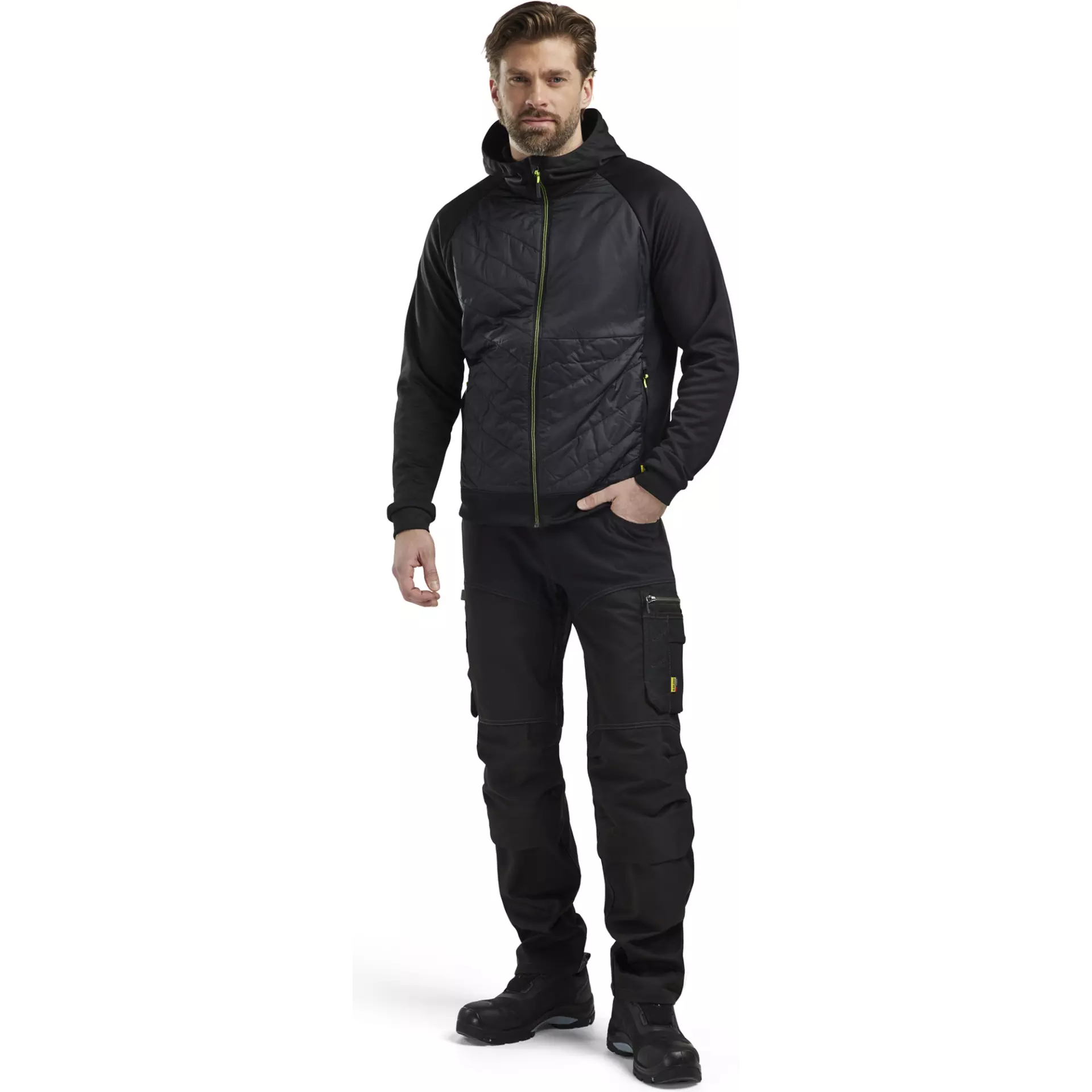 Blaklader 346325269933, Hybrid Sweatshirt, Schwarz/Gelb, image 5