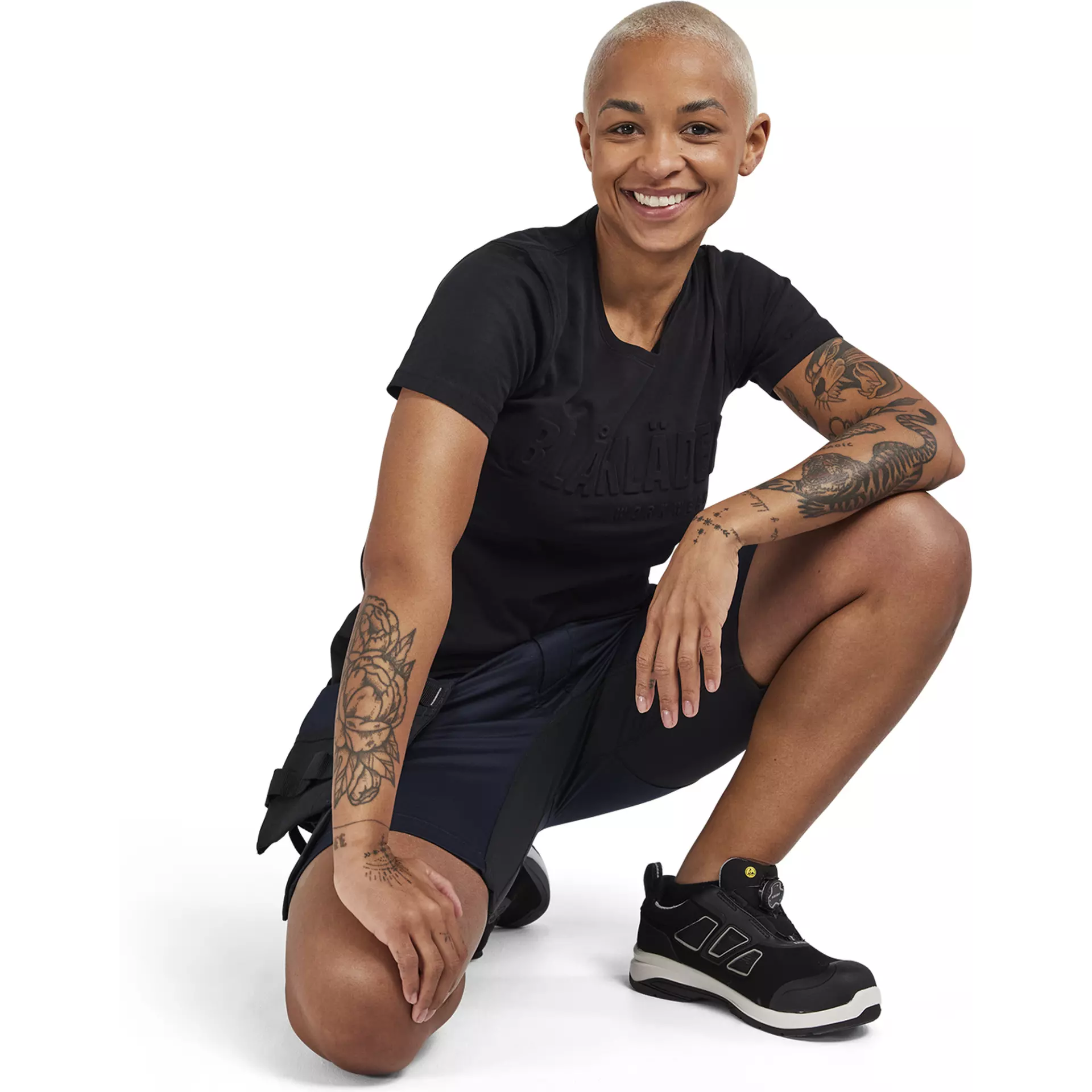 Blaklader 713318328600, Ladies Stretch Craftsman Shorts, Dark Navy, image 6