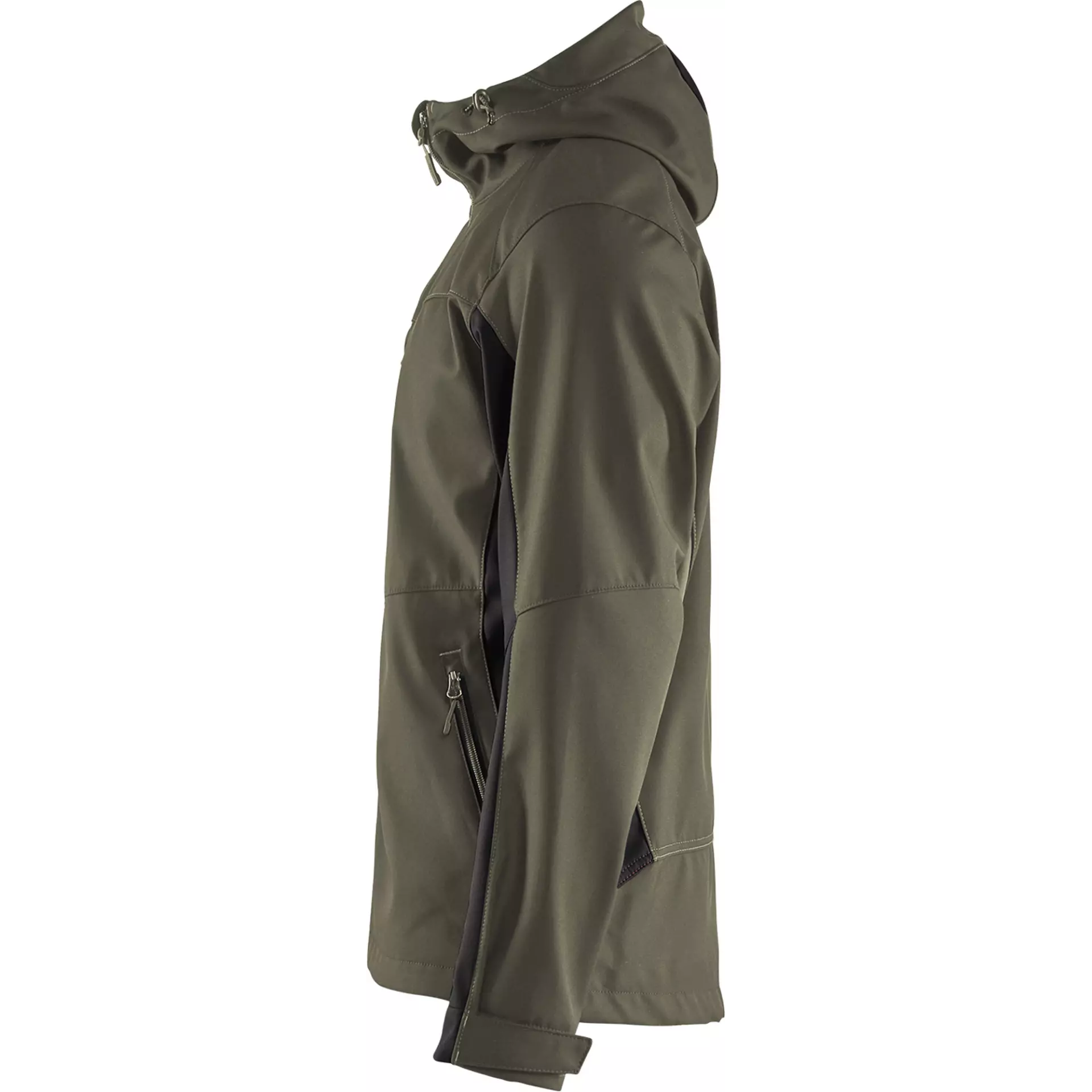 Blåkläder 475325164599, Hooded Softshell Jacket, Dark Olive Green/Black, image 3