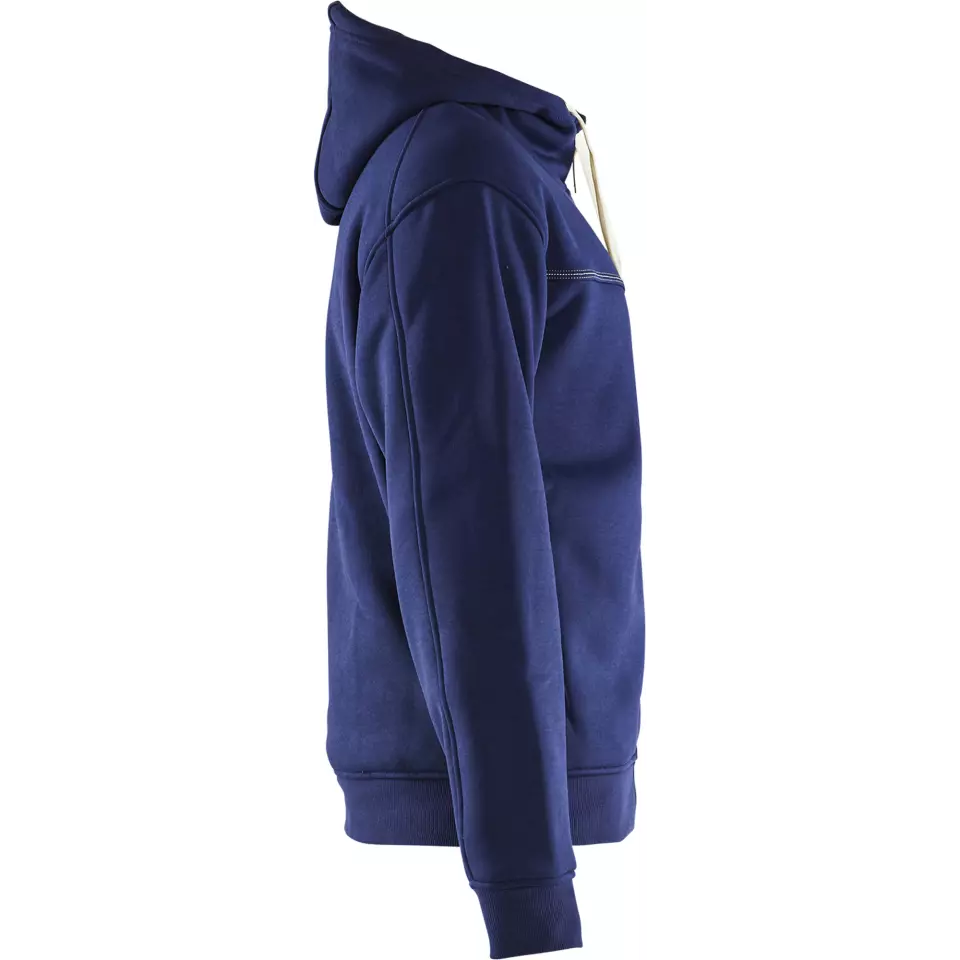 Blåkläder 493325148900, Pile Lined Hooded Sweatshirt, Navy Blue, image 2, gallery thumbnail