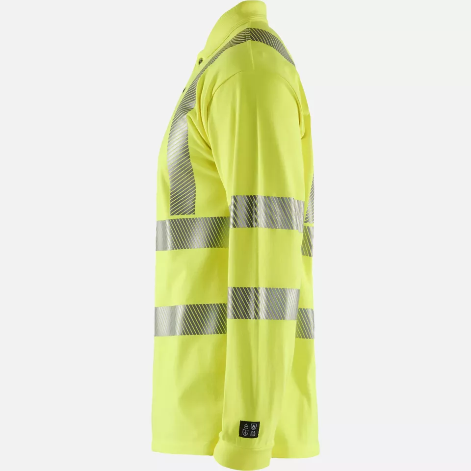 Blaklader 343917413300, Long Sleeve Multinorm Polo Shirt, Yellow, image 3, gallery thumbnail