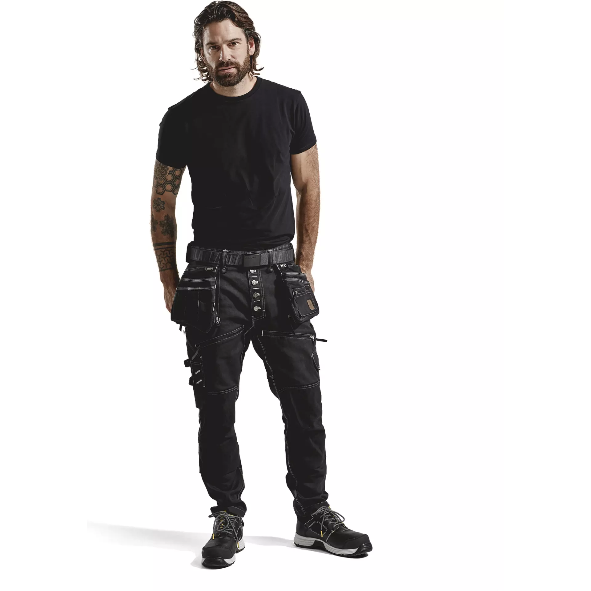 Blåkläder 199911419900, X1900 Stretch Craftsman Work Trousers, Black, image 5