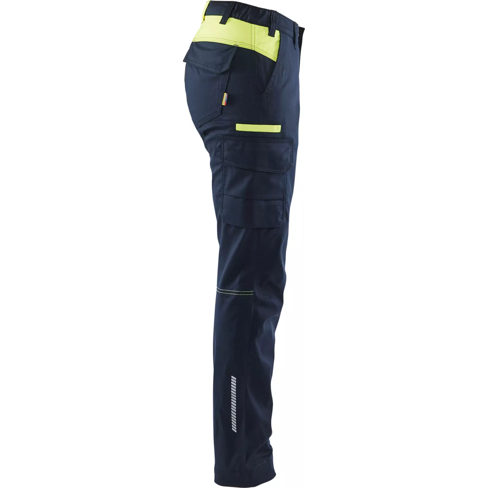Blaklader 714418328633, Damen Stretch Industrie Arbeitshose, Dunkel Marineblau/Gelb, image 2
