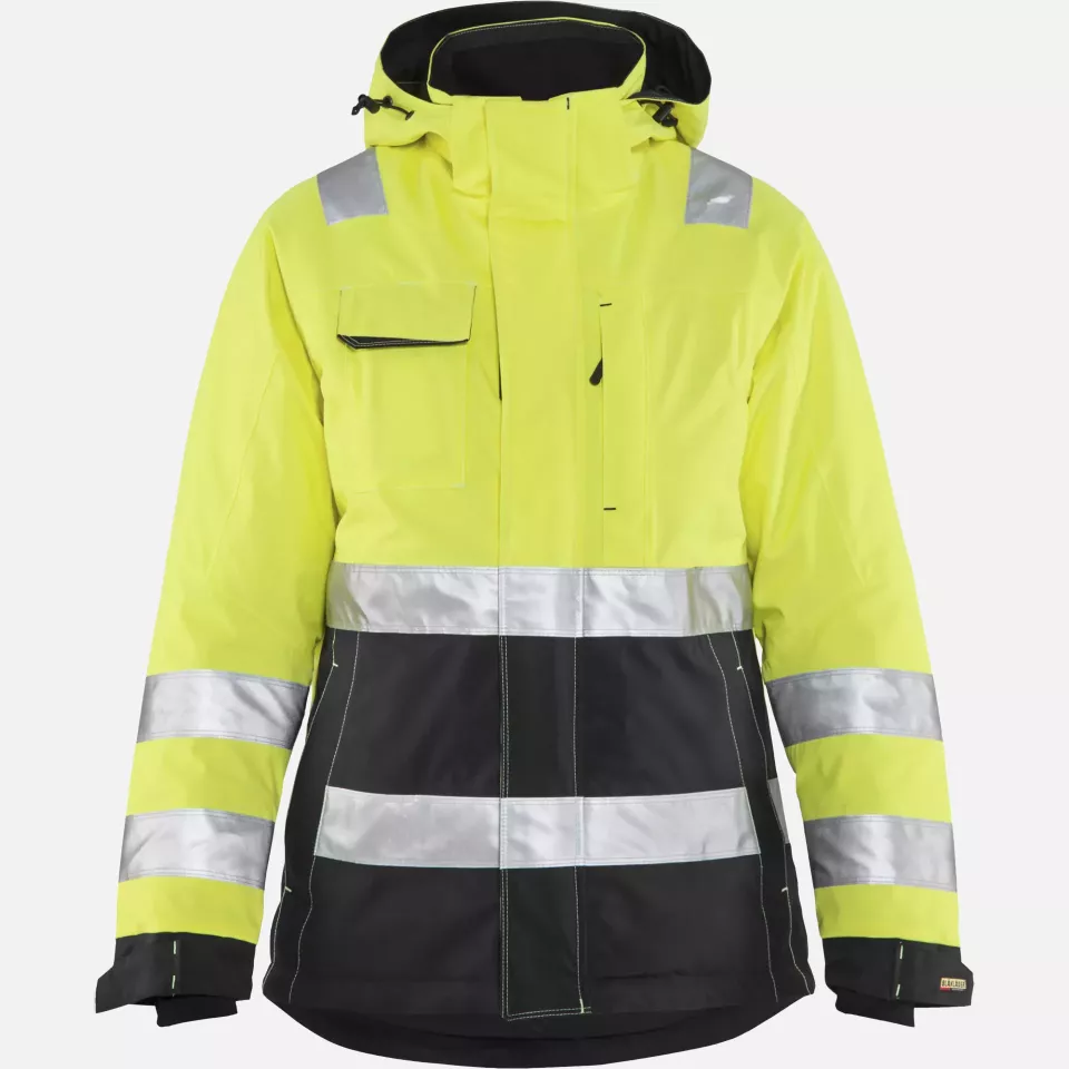 Blaklader 487219873399, High Vis Ladies Winter Jacket, Yellow/Black, image 1, gallery thumbnail