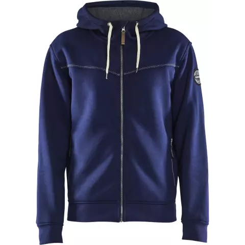 Blåkläder Pile Lined Hooded Sweatshirt, Navy Blue