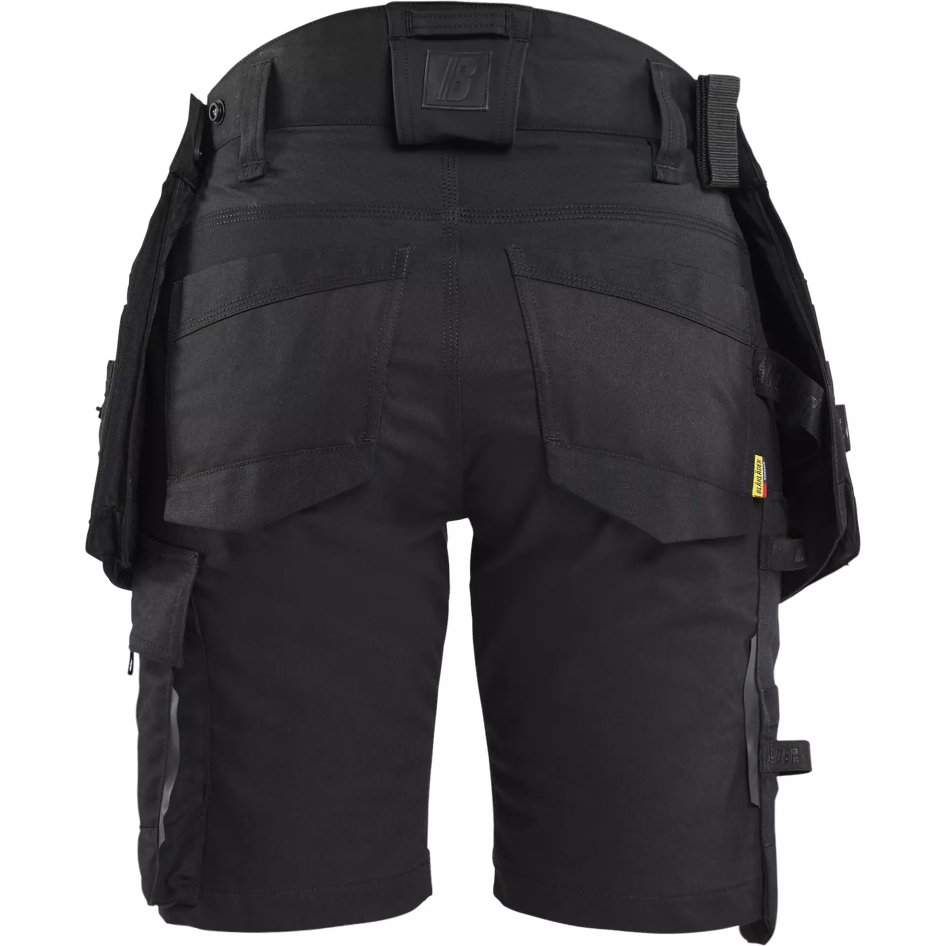 Blåkläder 717511499999, STRIKER Women's Stretch Trade Shorts, Black/Black, image 4