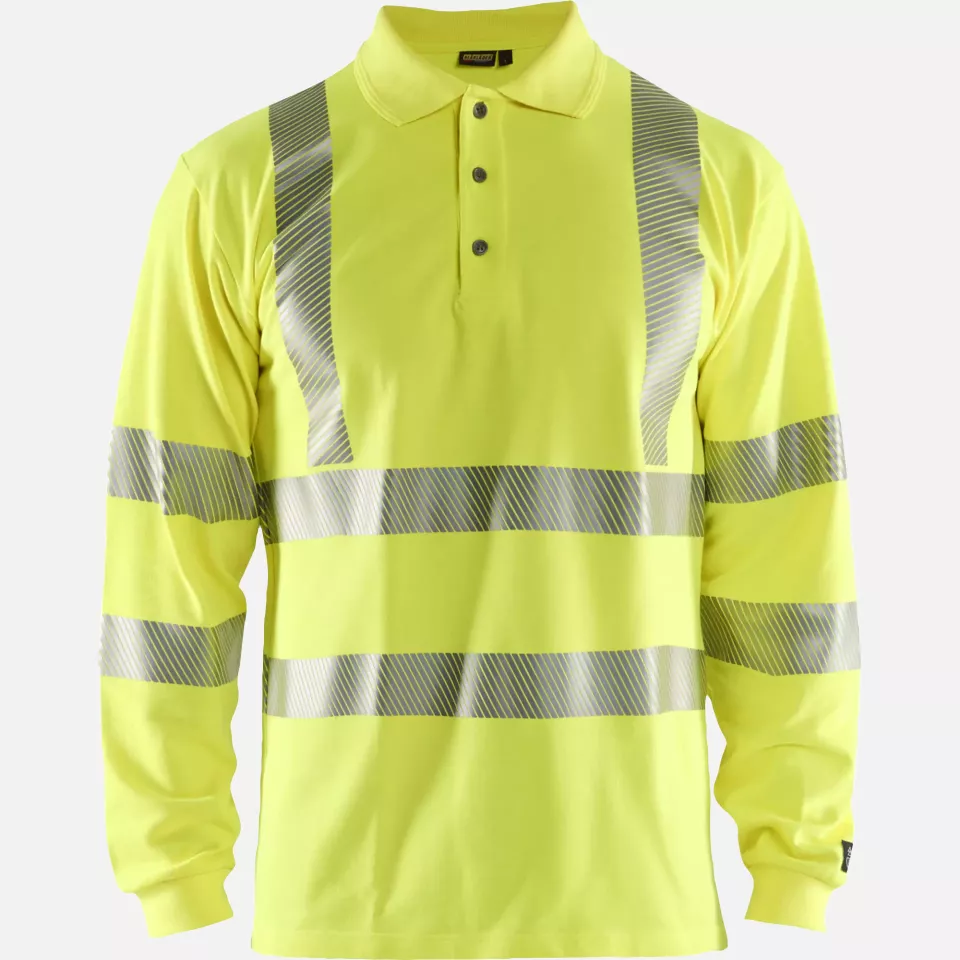 Blaklader 343917413300, Long Sleeve Multinorm Polo Shirt, Yellow, image 1, gallery thumbnail