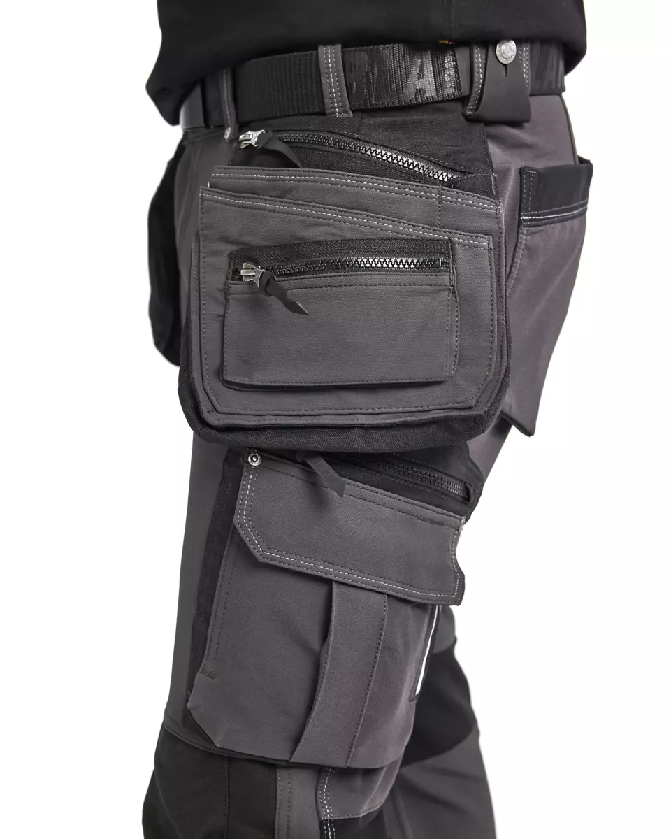 Blaklader 199816449899, X1900 4-Way Stretch Craftsman Work Trousers, Dark Grey/Black, image 8, gallery thumbnail