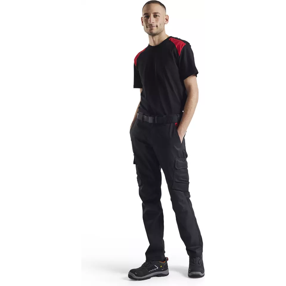 Blåkläder 337910429956, T-Shirt, Black/Red, image 5, gallery thumbnail