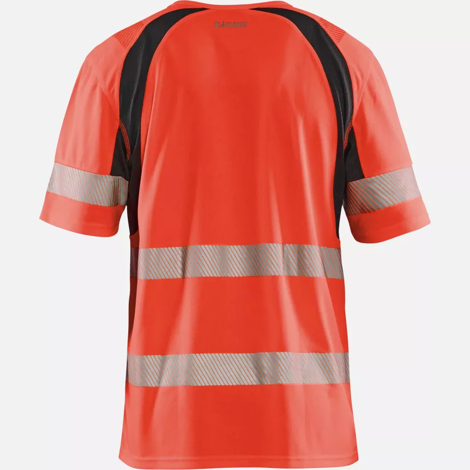 Blaklader 339710135599, High Vis UV Protection T-Shirt, Red/Black, image 4, gallery thumbnail