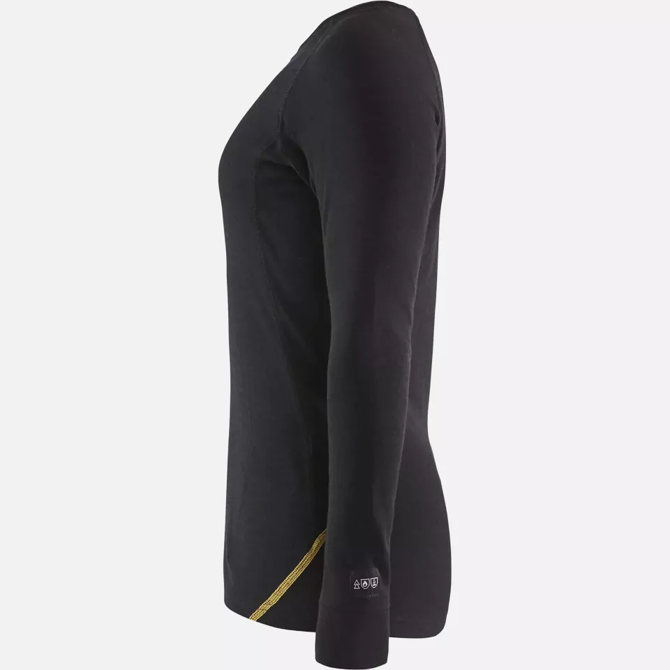 Blaklader 721310759900, Women's Merino Wool Flame Resistant Thermal Shirt, Black, image 2, gallery thumbnail