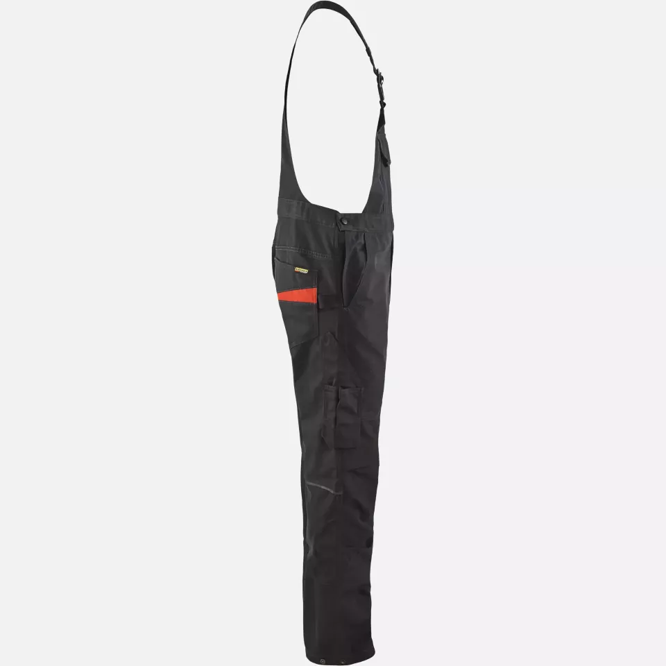 Blaklader 269513309956, Stretch Bib and Brace, Black/Red, image 2, gallery thumbnail