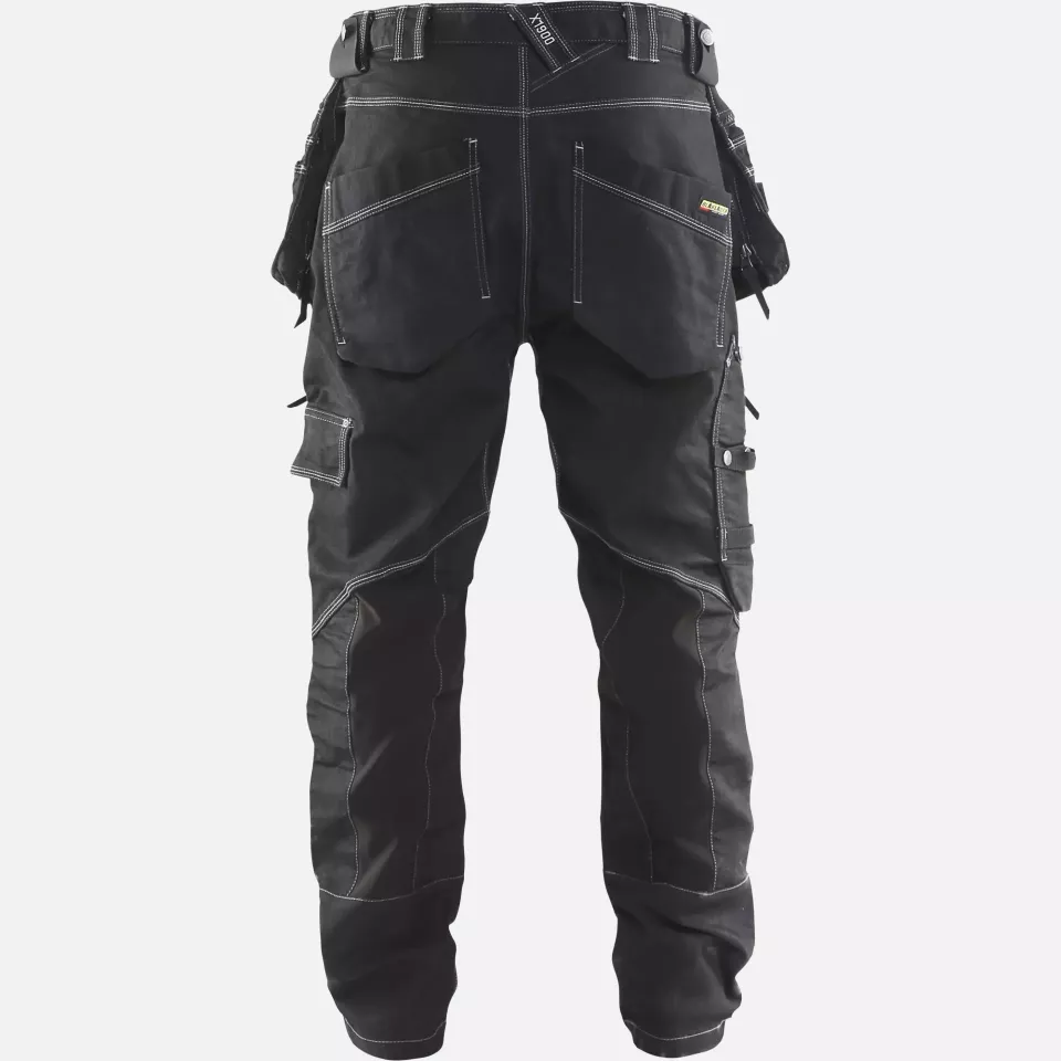 Blaklader 199911419900, X1900 Stretch Craftsman Work Trousers, Black, image 4, gallery thumbnail