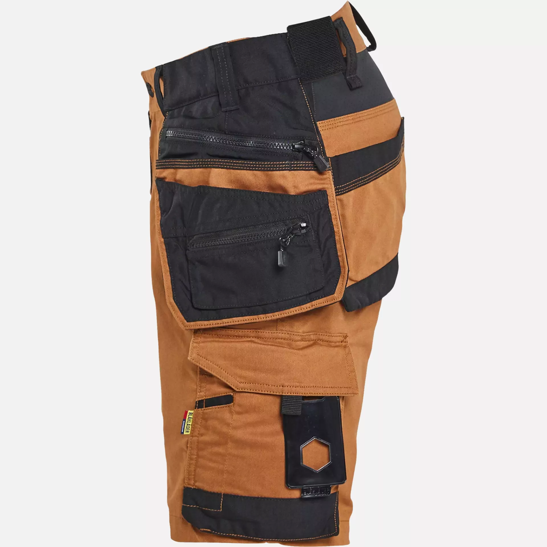 Blaklader 197211494099, STRIKER Stretch Craftsman Shorts, Rust/Black, image 3