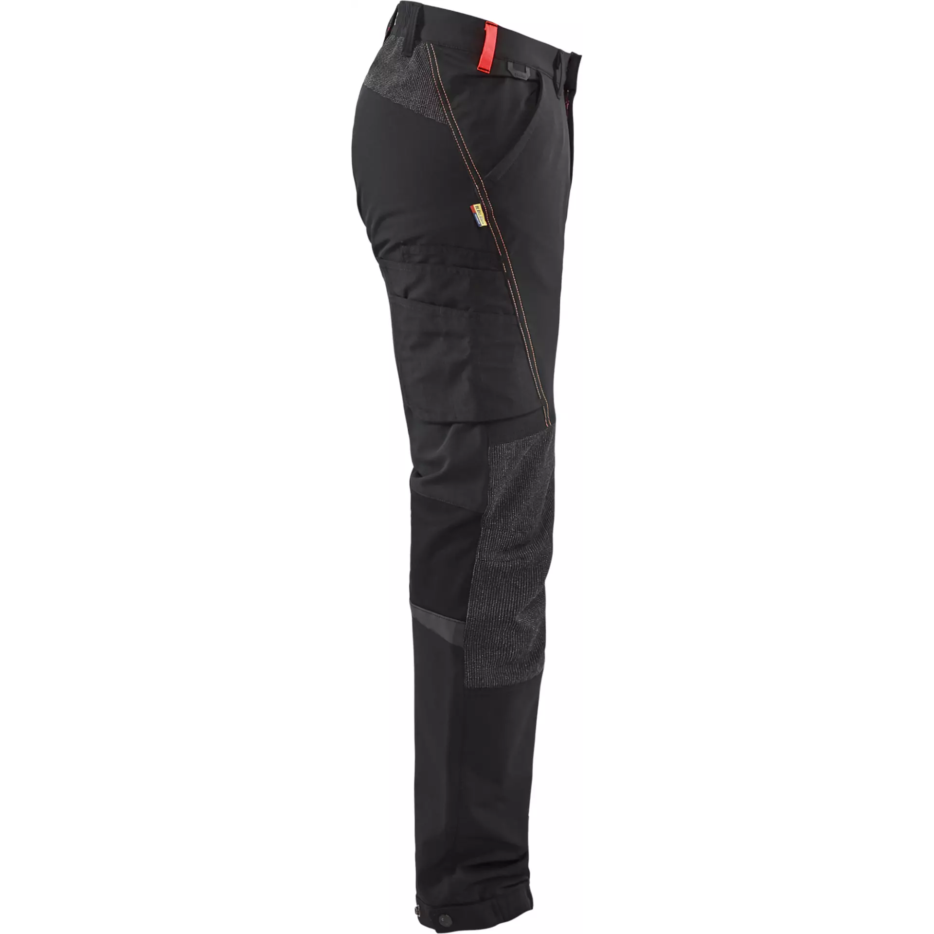 Blaklader 142216459956, 4-Way Stretch Service Work Trousers, Black/Red, image 2