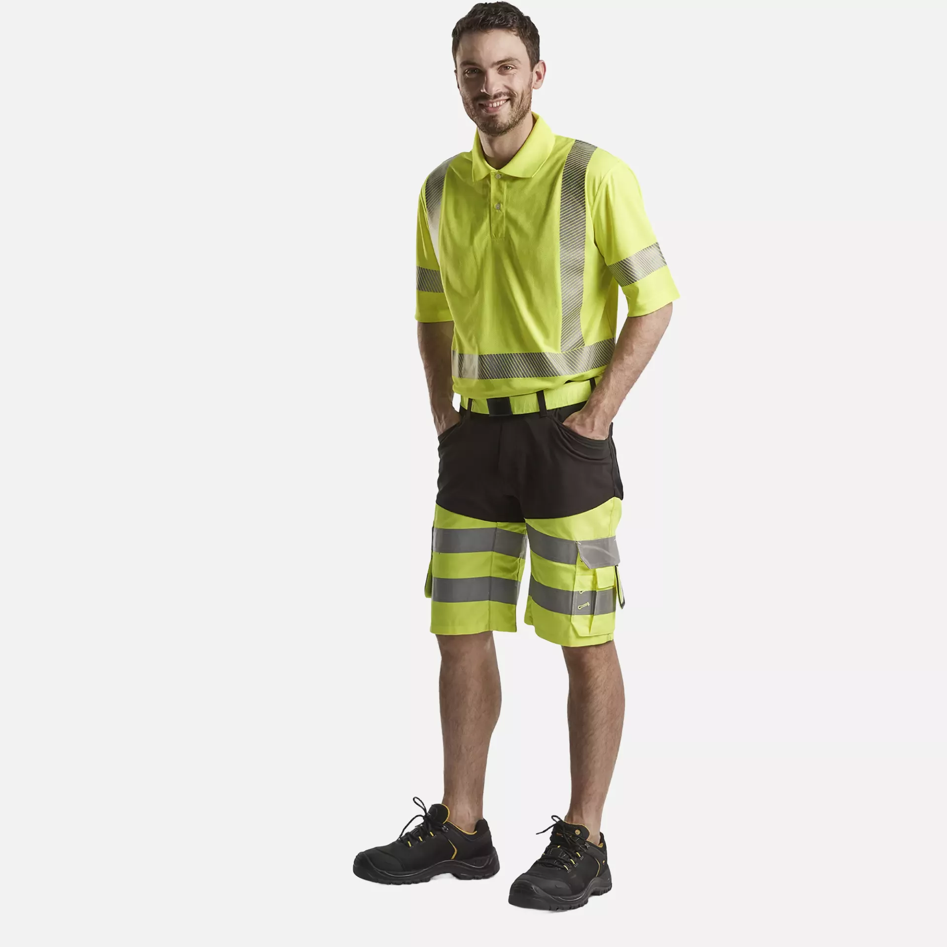 Blaklader 154118119933, High Vis Stretch Shorts, Black/Yellow, image 5