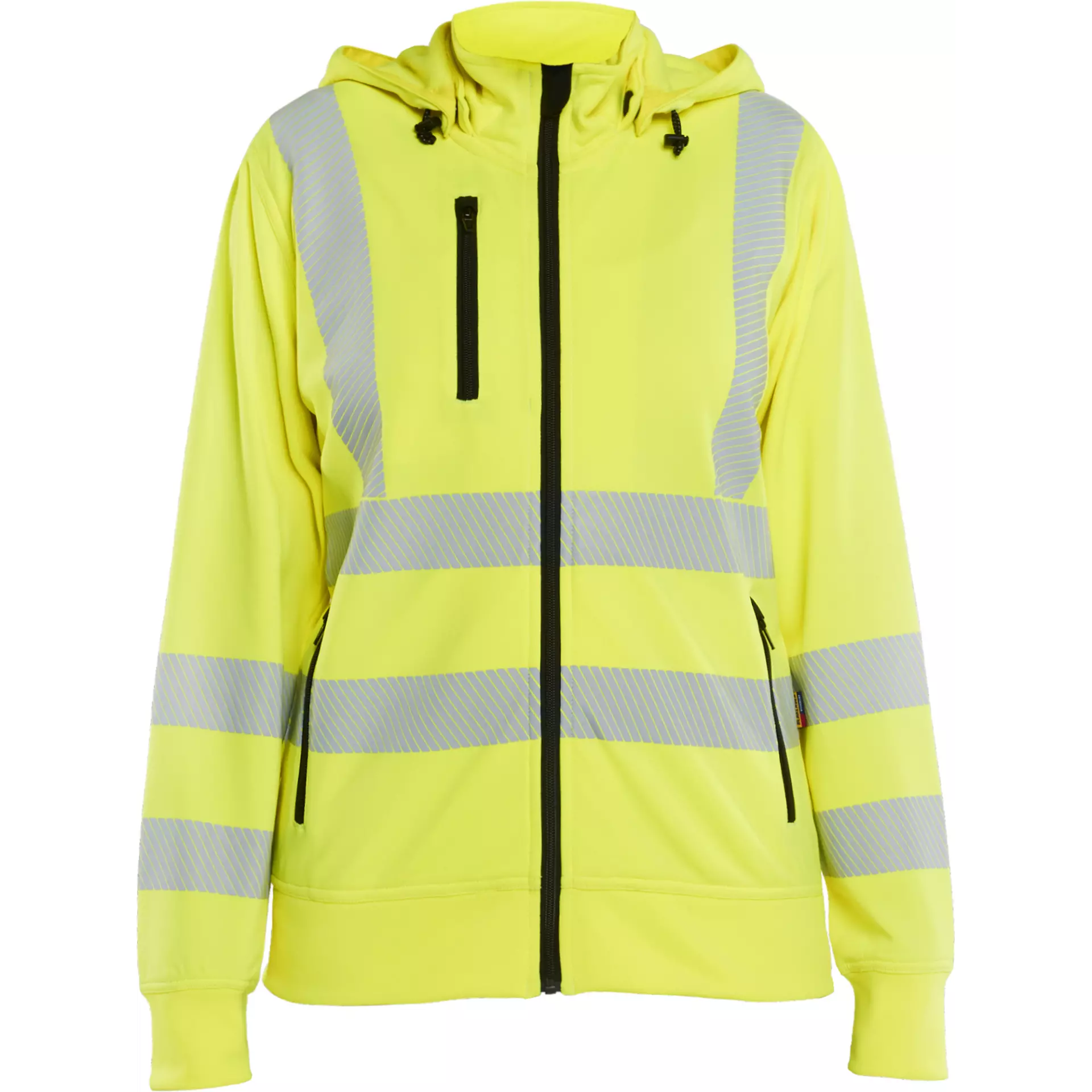 Blaklader 357425383300, High Vis Damen Sweatshirt mit abnehmbarer Kapuze, Gelb