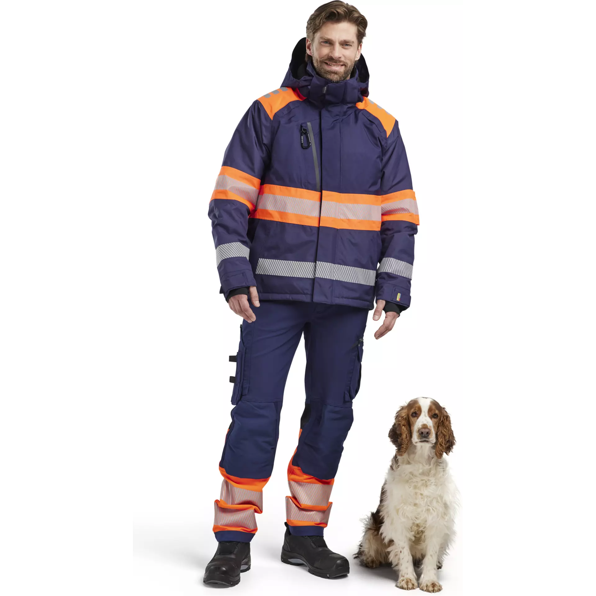 Blaklader 448019778953, High Vis Winter Jacket, Navy Blue/Orange, image 5