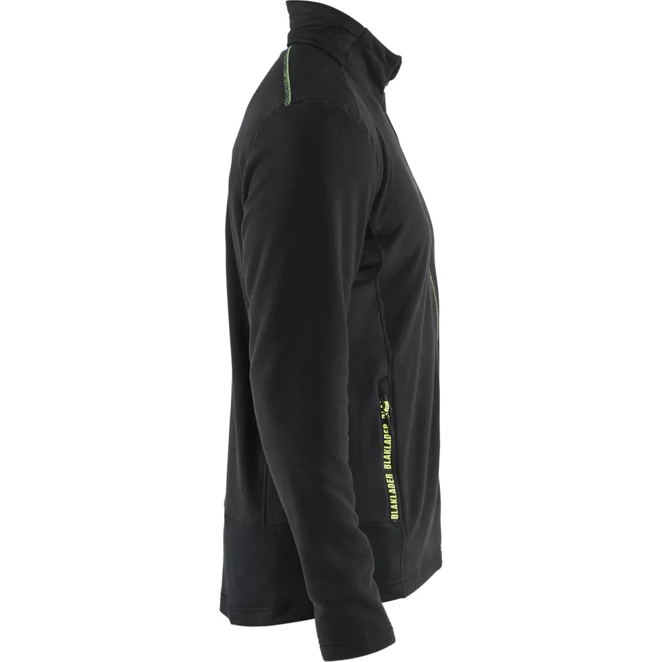 Blaklader 476510109933, Microfleece Jacke, Schwarz/Gelb, image 2, gallery thumbnail