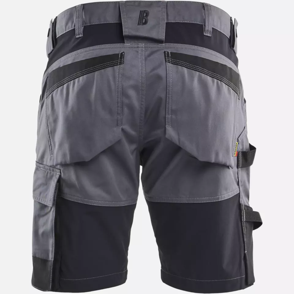 Blaklader 175318329600, Stretch Craftsman Shorts, Medium Grey, image 4, gallery thumbnail