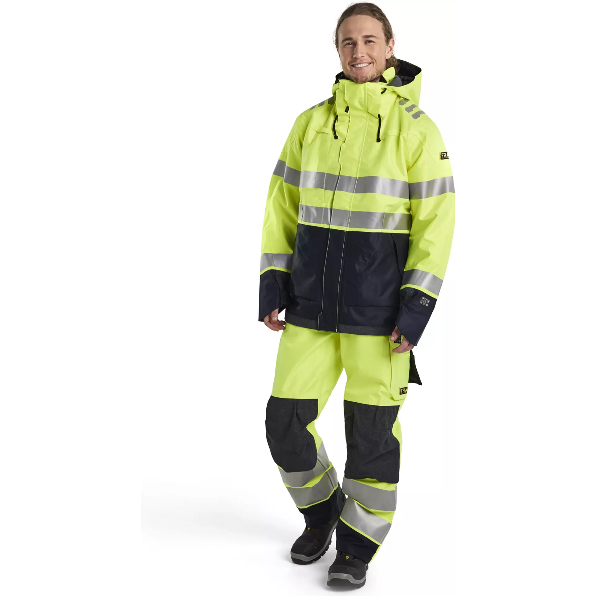 Blåkläder 408815323389, Multinorm Shell Jacket, Yellow/Navy Blue, image 5