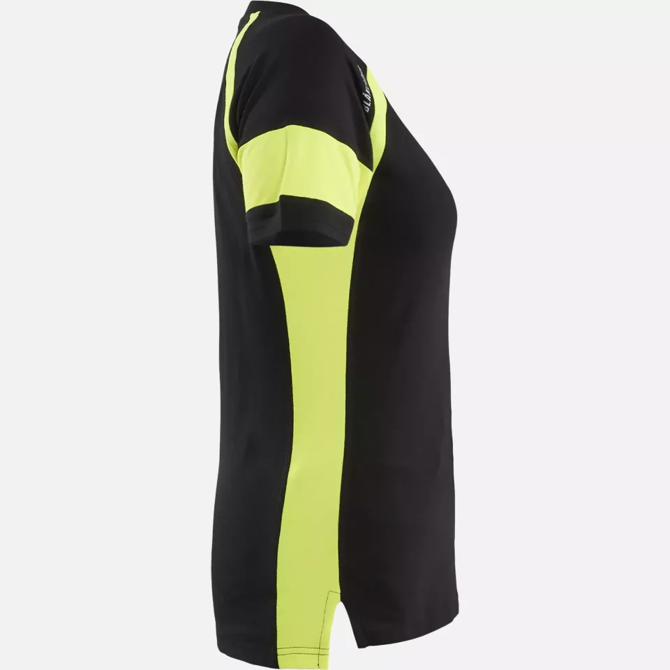 Blaklader 352410309933, High Vis Ladies T-Shirt, Black/Yellow, image 2, gallery thumbnail