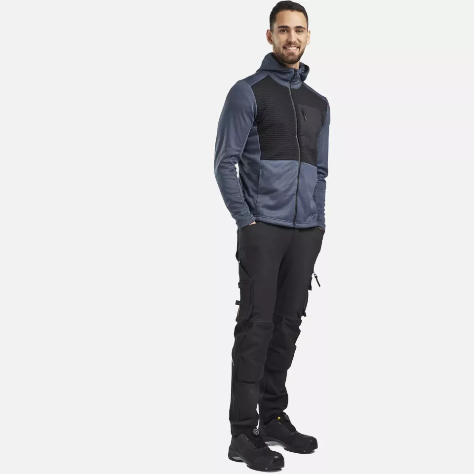 Blaklader 354025338299, Hooded Sweatshirt with Zipper, Dove Blue/Black, image 5, gallery thumbnail