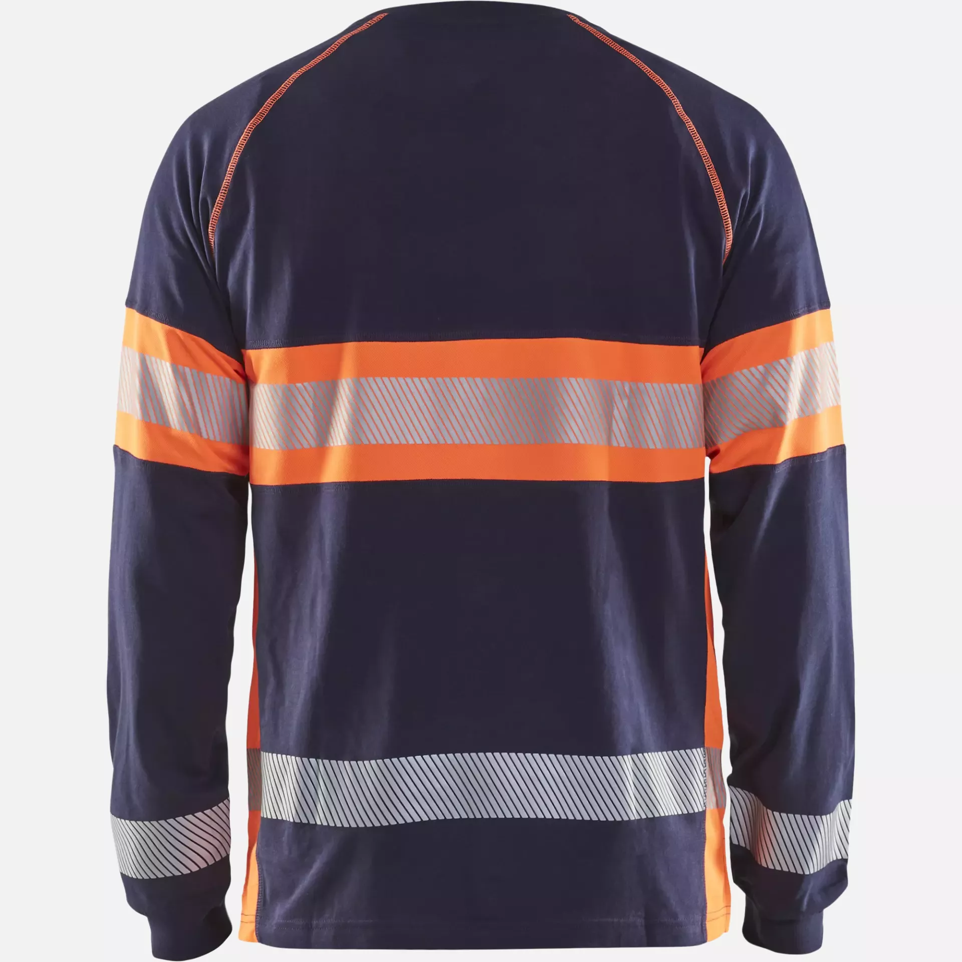 Blaklader 351010308853, Long Sleeve High Vis Shirt, Navy Blue/Orange, image 4