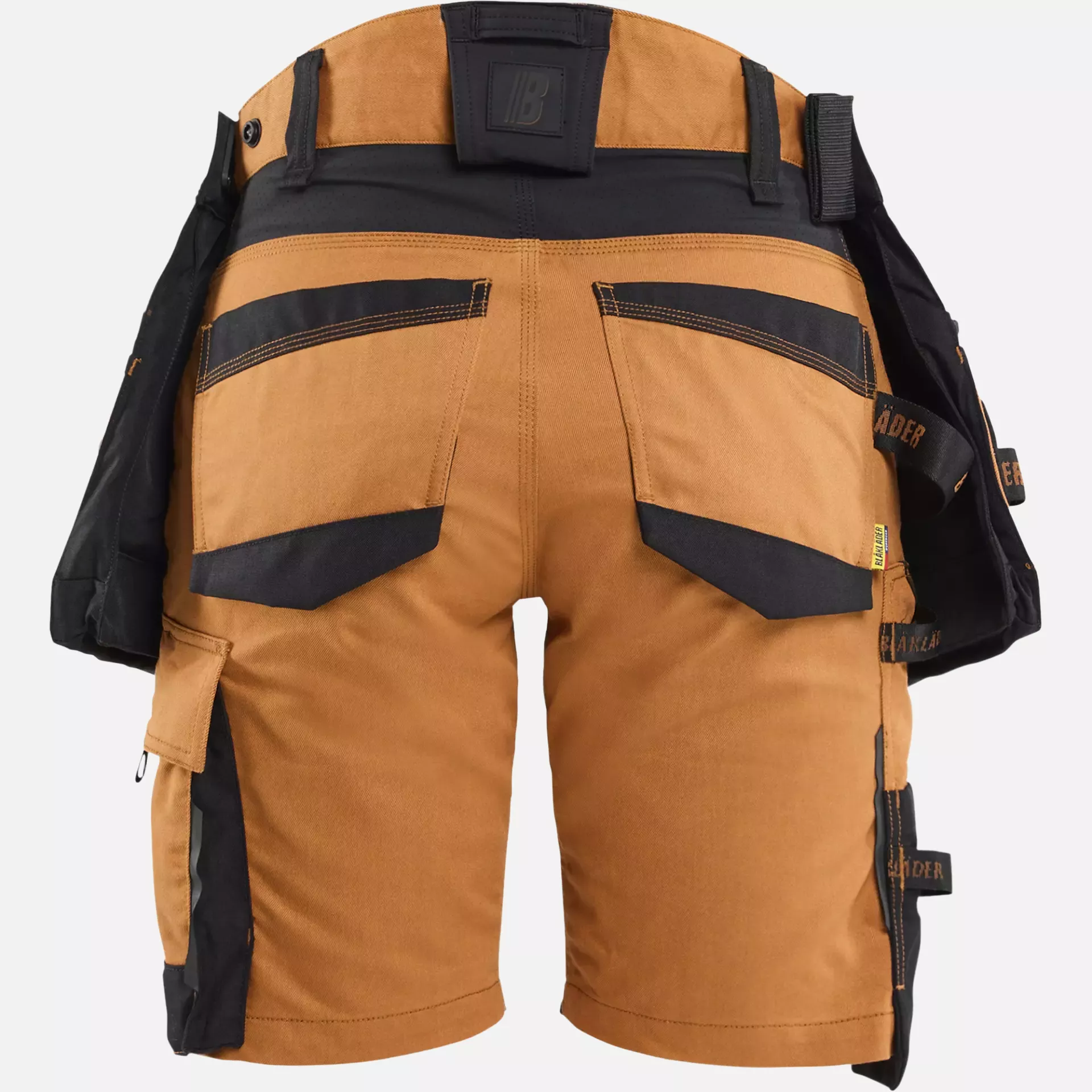 Blaklader 717511494099, STRIKER Ladies Stretch Craftsman Shorts, Rust/Black, image 4