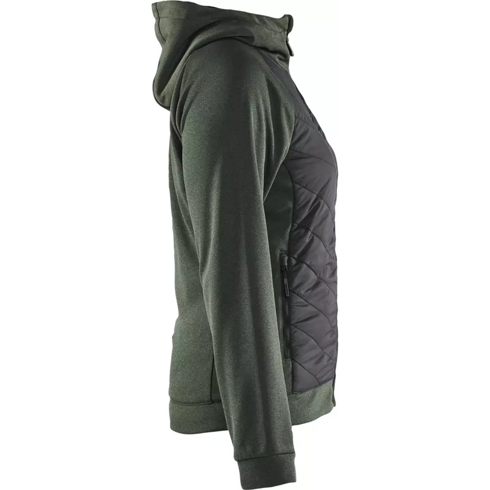 Blåkläder 346425334199, Ladies Hybrid Sweatshirt, Autumn Green/Black, image 2, gallery thumbnail