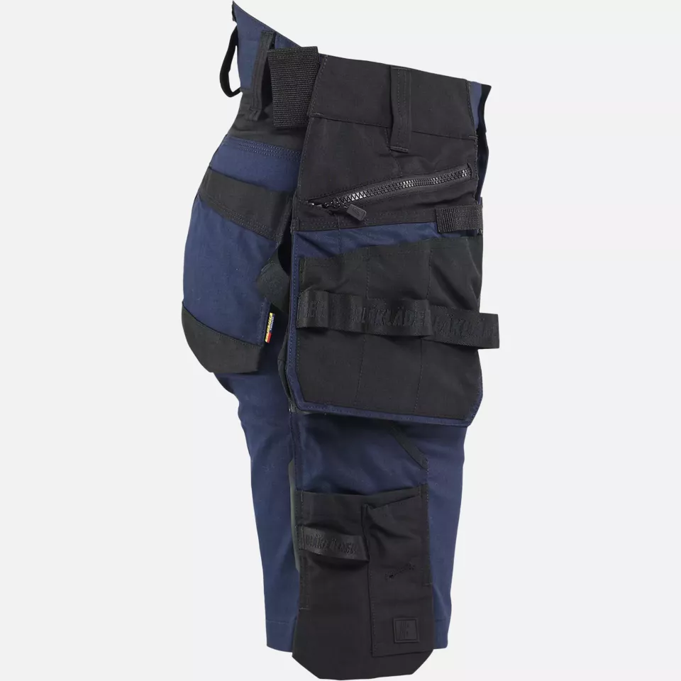 Blaklader 717511498699, STRIKER Ladies Stretch Craftsman Shorts, Dark Navy/Black, image 2, gallery thumbnail