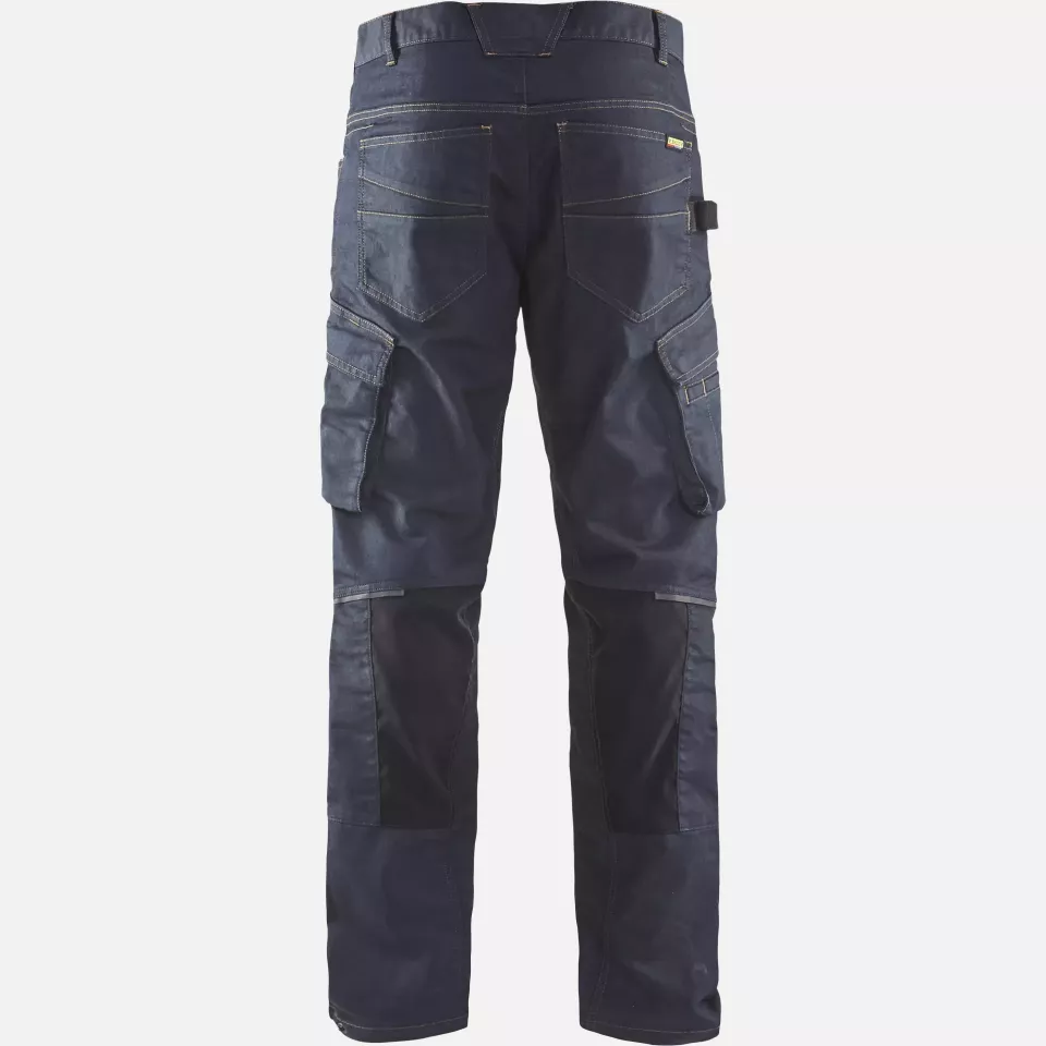 Blaklader 149711418999, Denim Stretch Work Trousers, Navy/Black, image 3, gallery thumbnail