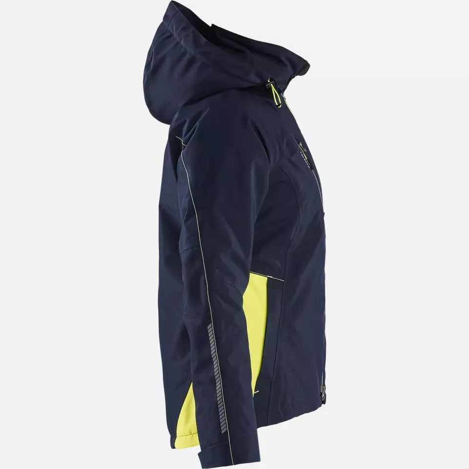 Blaklader 497219778633, Ladies Lined Lightweight Winter Jacket, Dark Navy/Yellow, image 2, gallery thumbnail