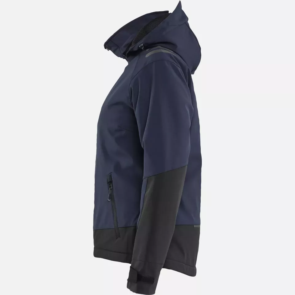 Blaklader 475125138699, Ladies Softshell Winter Jacket Lightly Lined, Dark Navy/Black, image 3, gallery thumbnail