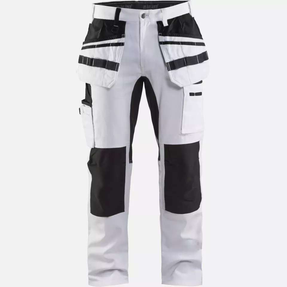 Blaklader 191010001099, Painter Trousers with Stretch Inserts, White/Black, image 1, gallery thumbnail