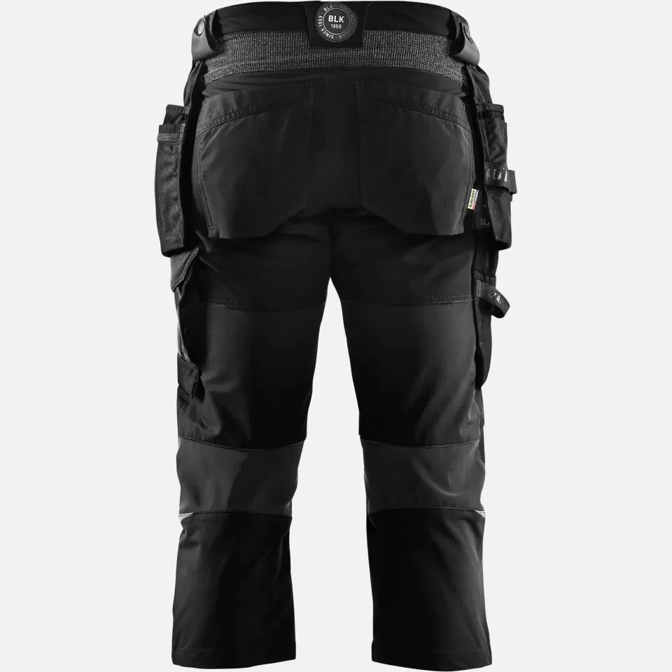 Blaklader 152116459998, 4-Way Stretch Craftsman Pirate Trousers, Black/Dark Grey, image 4, gallery thumbnail