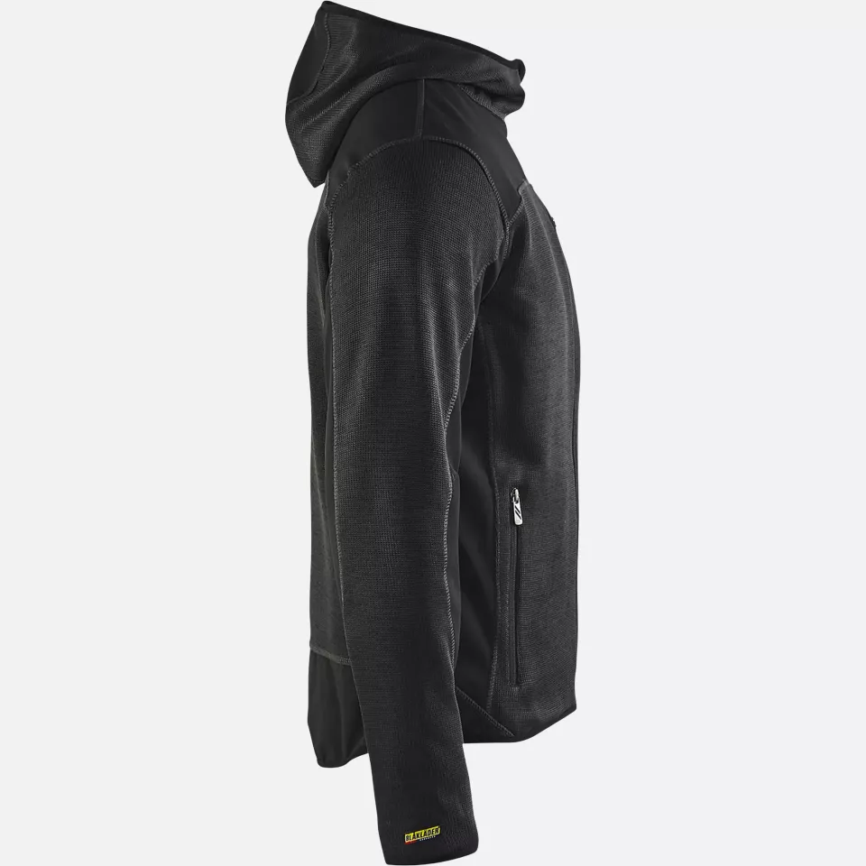 Blaklader 493021179799, Softshell Knitted Jacket, Dark Grey/Black, image 2, gallery thumbnail