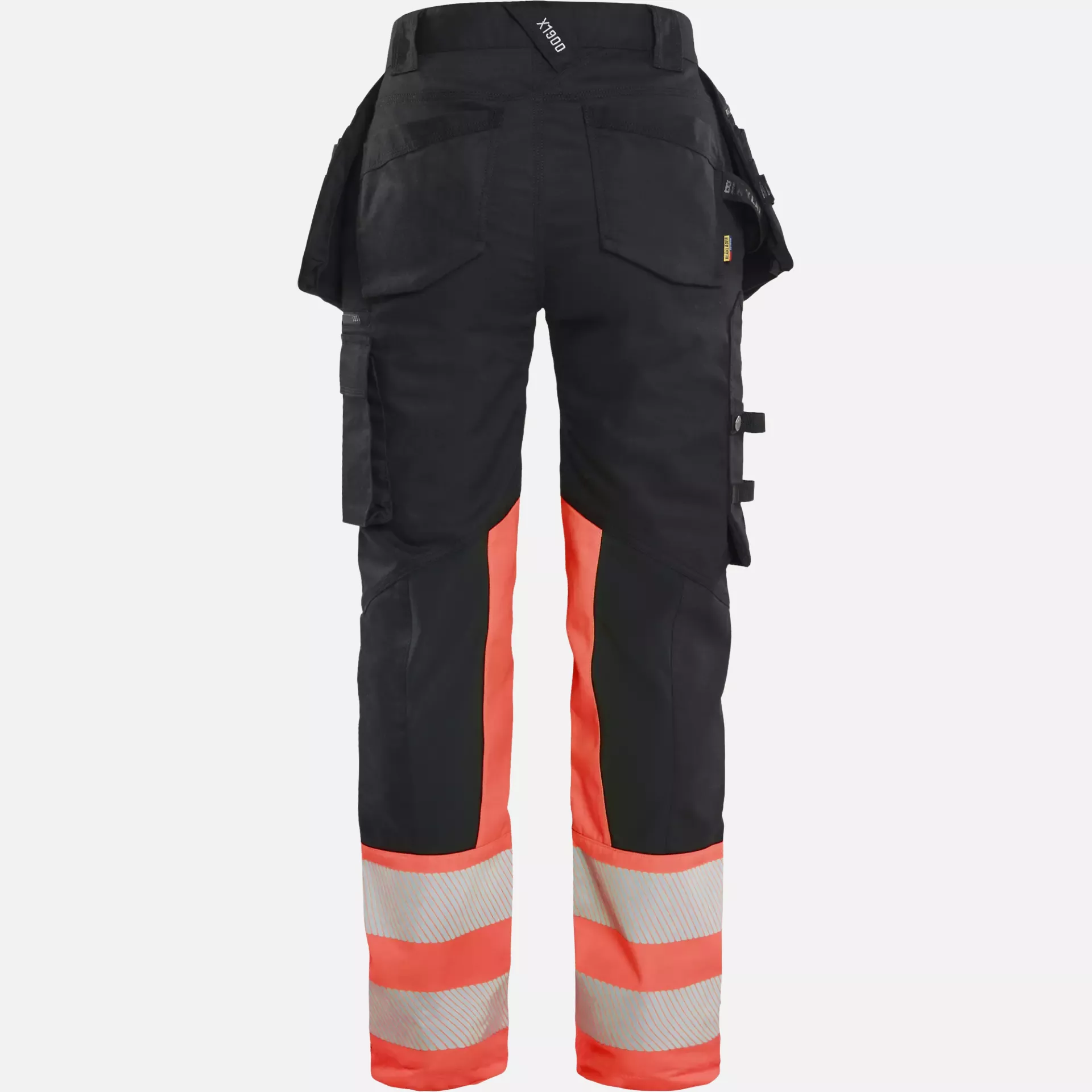 Blaklader 703011499955, High Vis Ladies Stretch Trousers, Black/High Vis Red, image 4