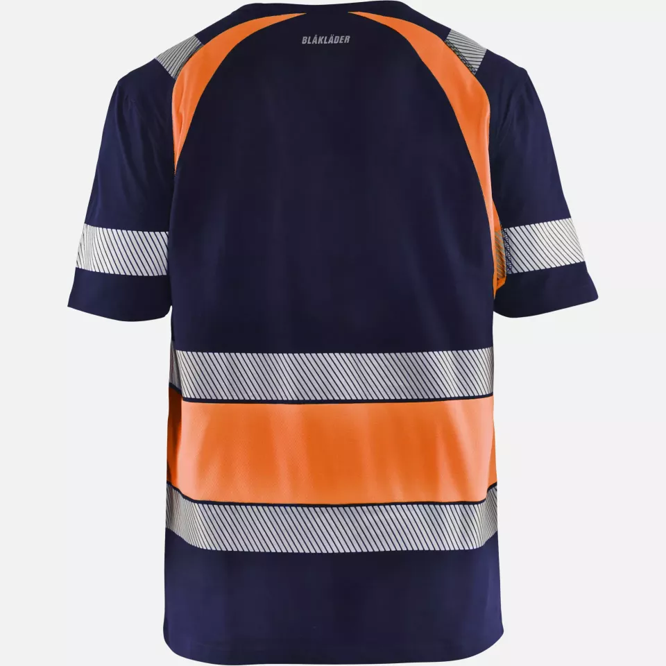 Blaklader 342110308853, High Vis T-Shirt, Marineblau/Orange, image 4, gallery thumbnail