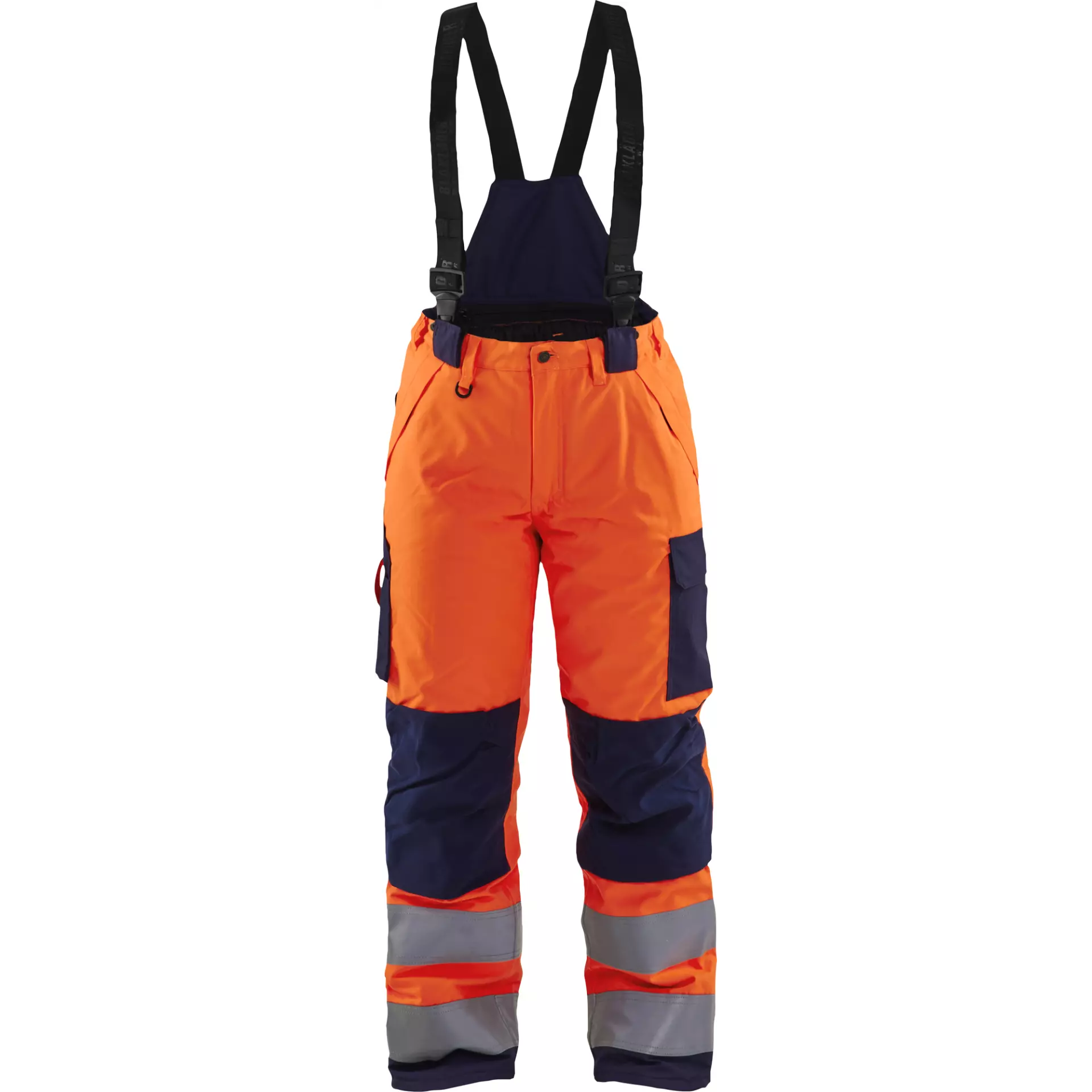 Blaklader 788519775389, High Vis Ladies Winter Work Trousers, Orange/Navy Blue