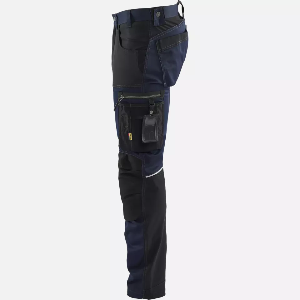 Blaklader 179918608699, Stretch Craftsman Work Trousers, Dark Navy/Black, image 3, gallery thumbnail