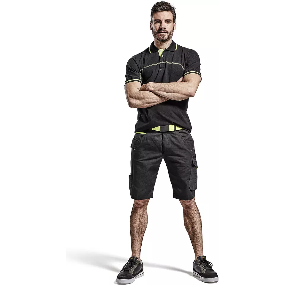 Blåkläder 338910509933, Polo Shirt, Black/Yellow, image 5, gallery thumbnail