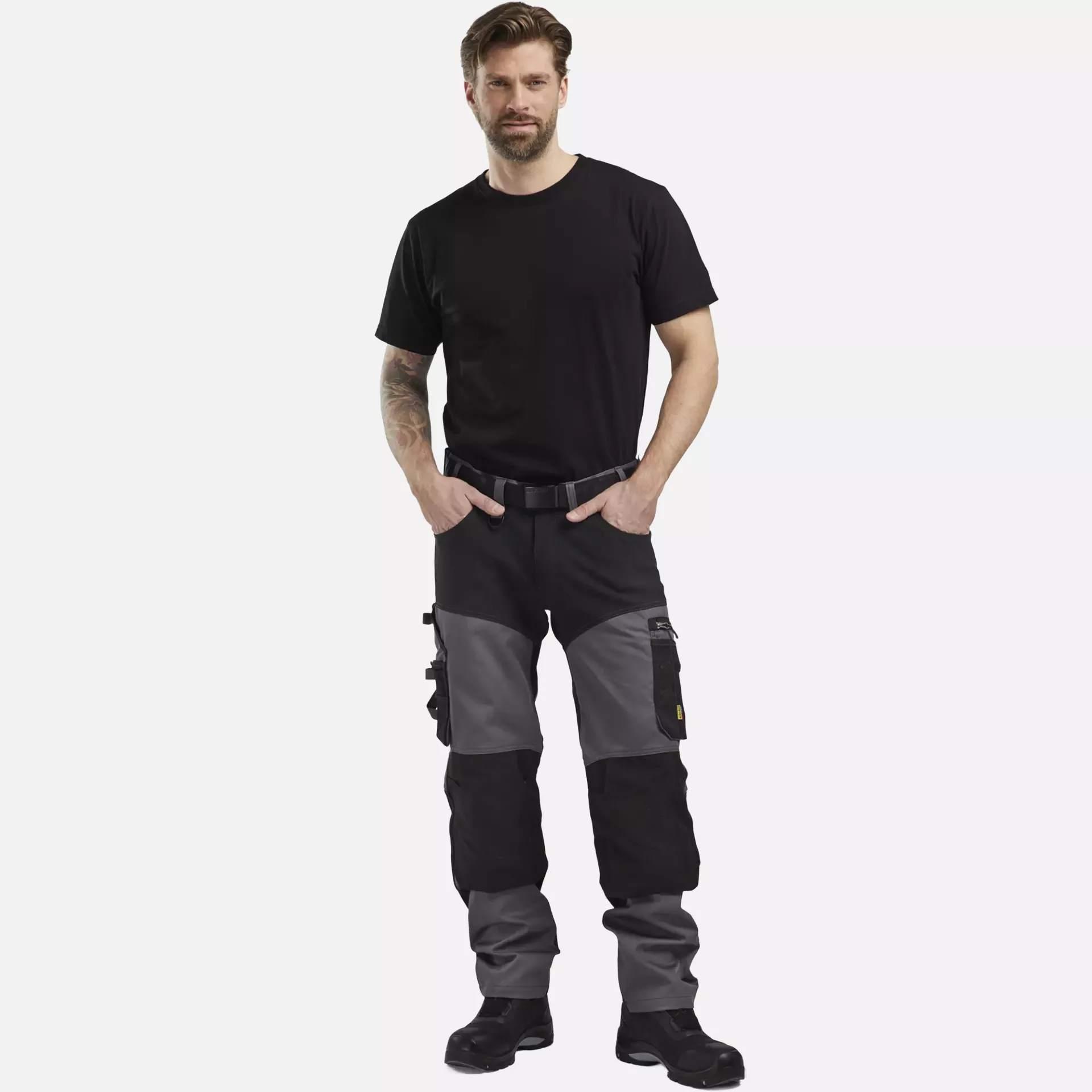 Blaklader 179918609699, Stretch Craftsman Work Trousers, Medium Grey/Black, image 5